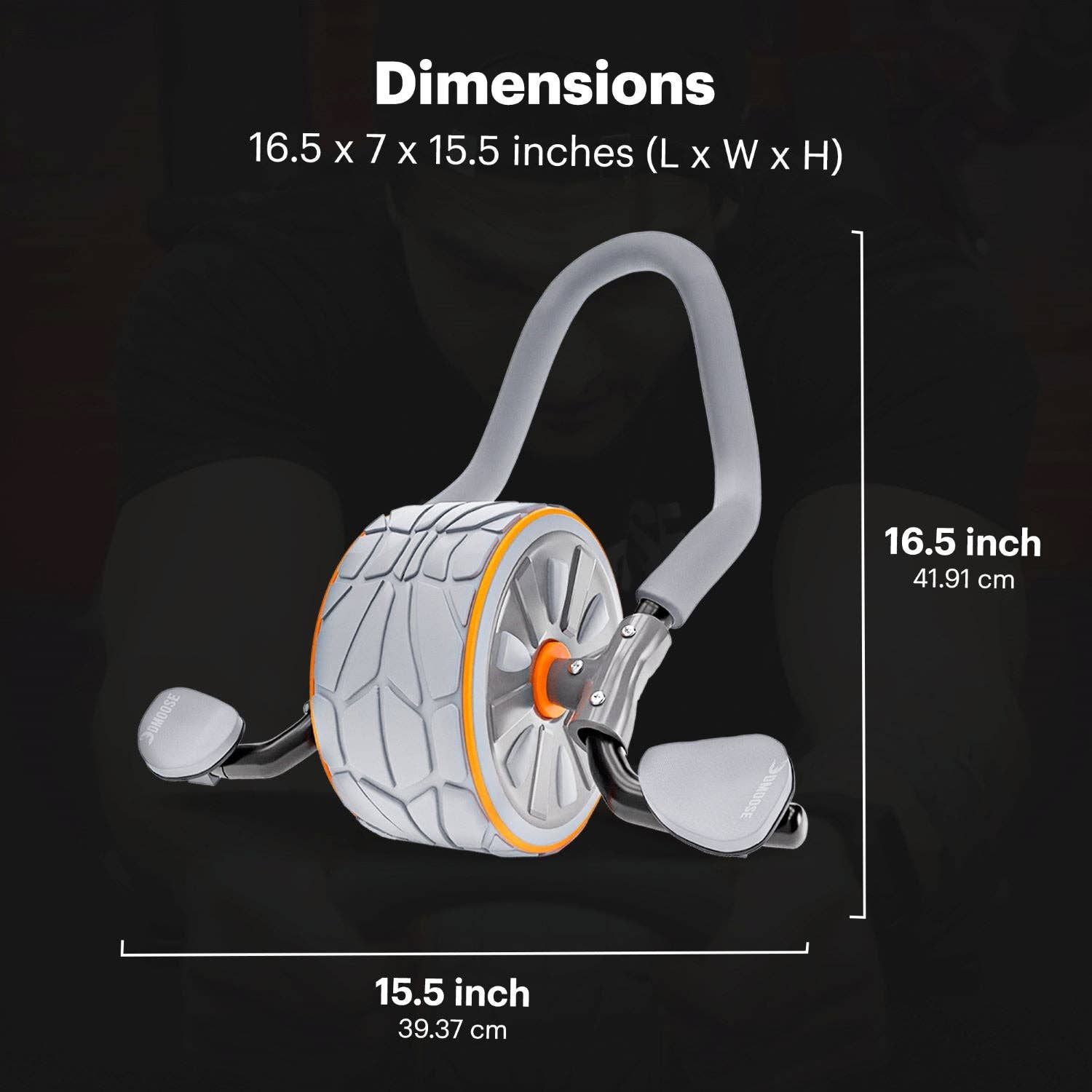 Gray Ab Roller Wheel With Elbow Support for wholesale on Faire3