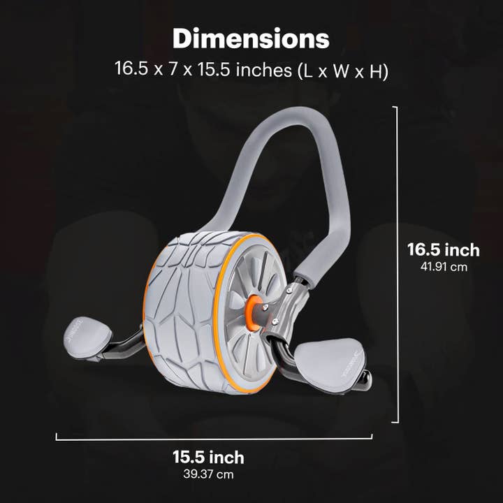Gray Ab Roller Wheel With Elbow Support for wholesale on Faire3
