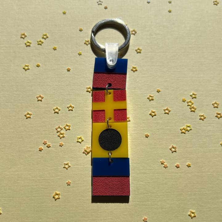 Llavero con banderas náuticas de Erie para venta al por mayor de The Sweet Squid