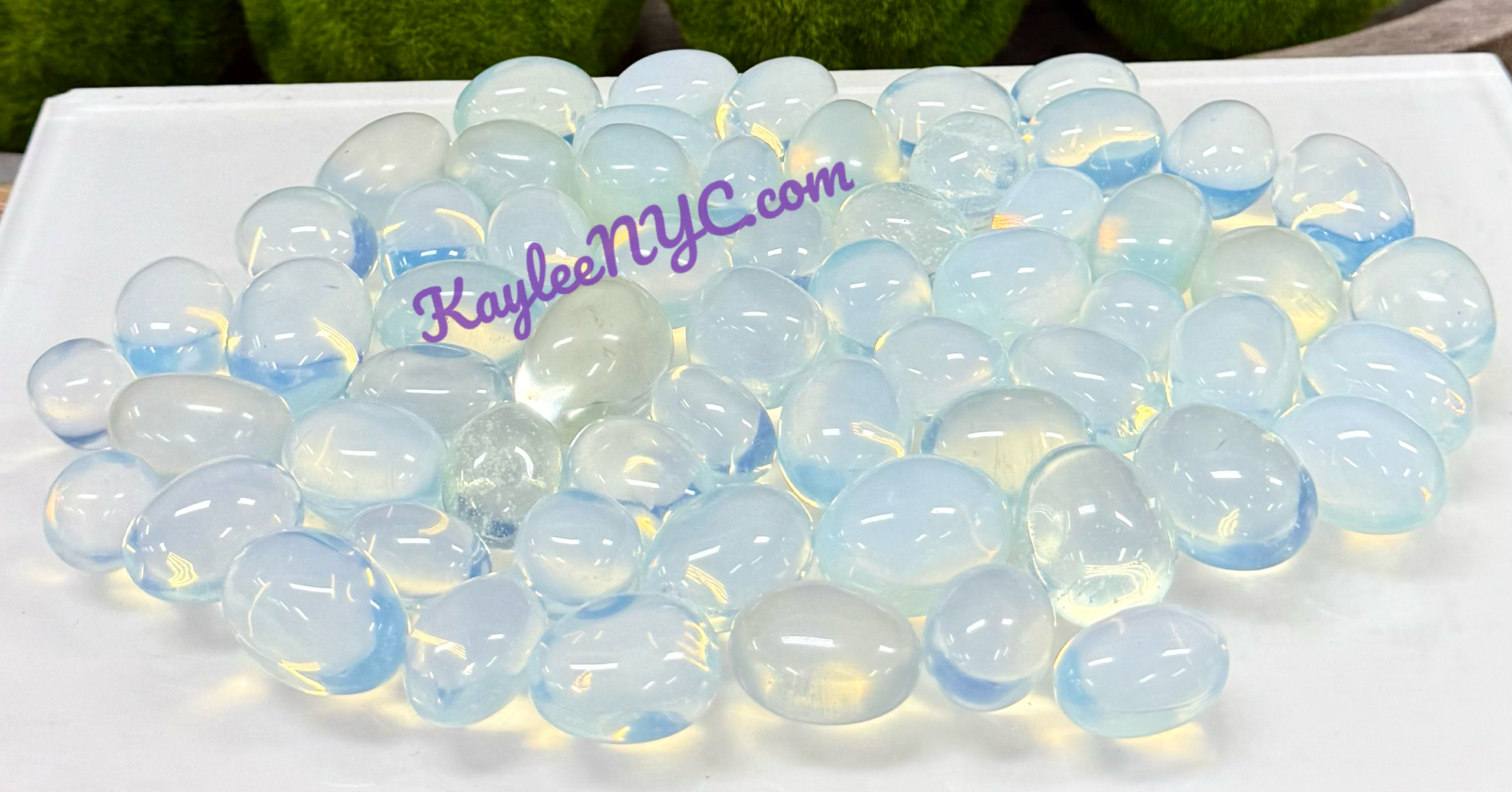 KayleeNYC - Wholesale Spiritual Stone/Crystal - Wholesale Lot 2 lbs Opalite Tumble Crystals Healing Energy1