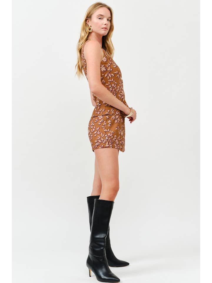 chameau Ensemble haut en lin imprimé et jupe-culotte en vente sur Faire5