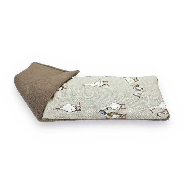 Ducks, Oatmeal - Duo Fabric Wheat Bag for wholesale by The Wheat Bag Company