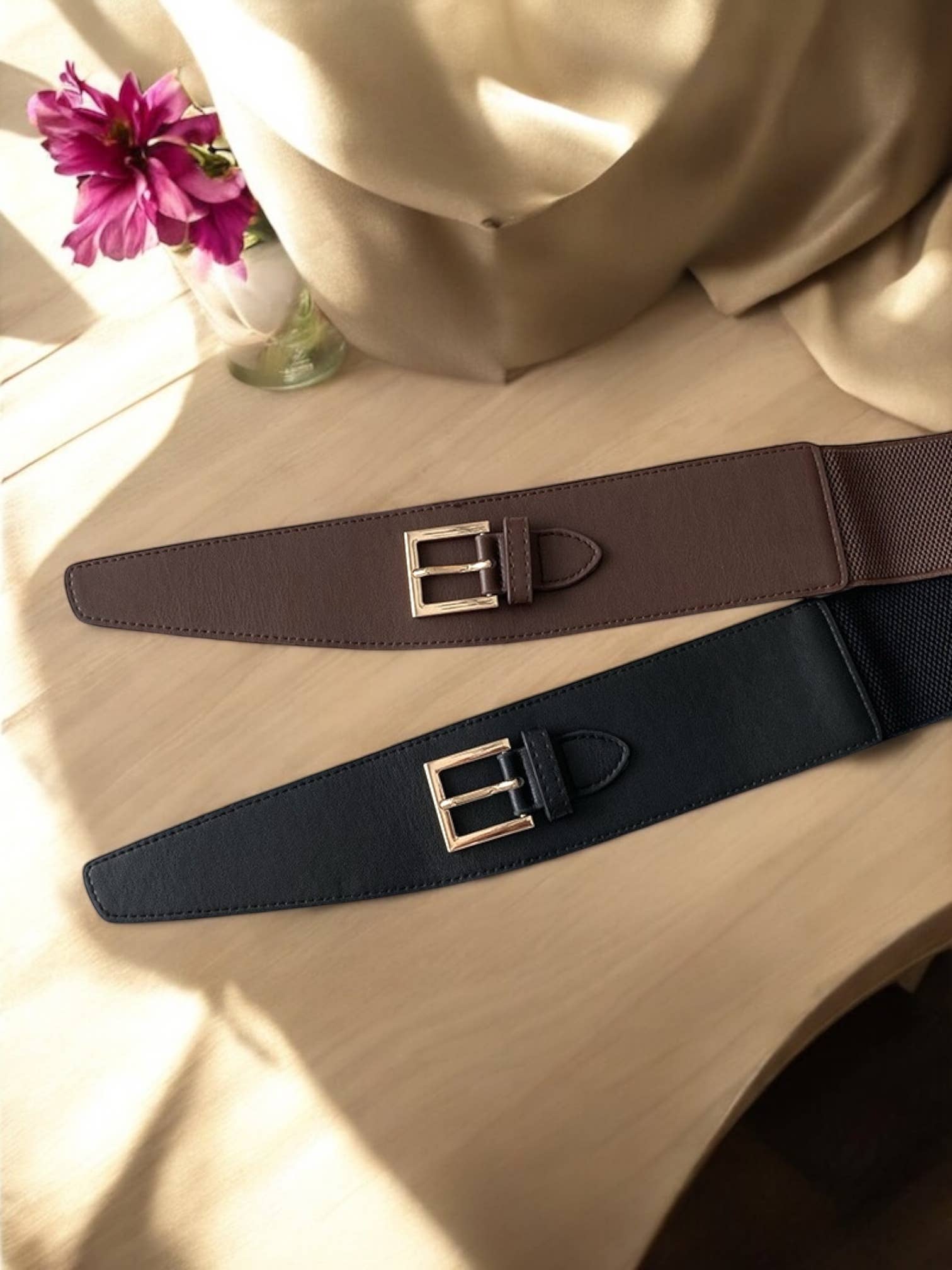 BYREN | ÉLINE L'ATELIER - Wholesale Belt - Women's - Wide faux leather belt CT092
