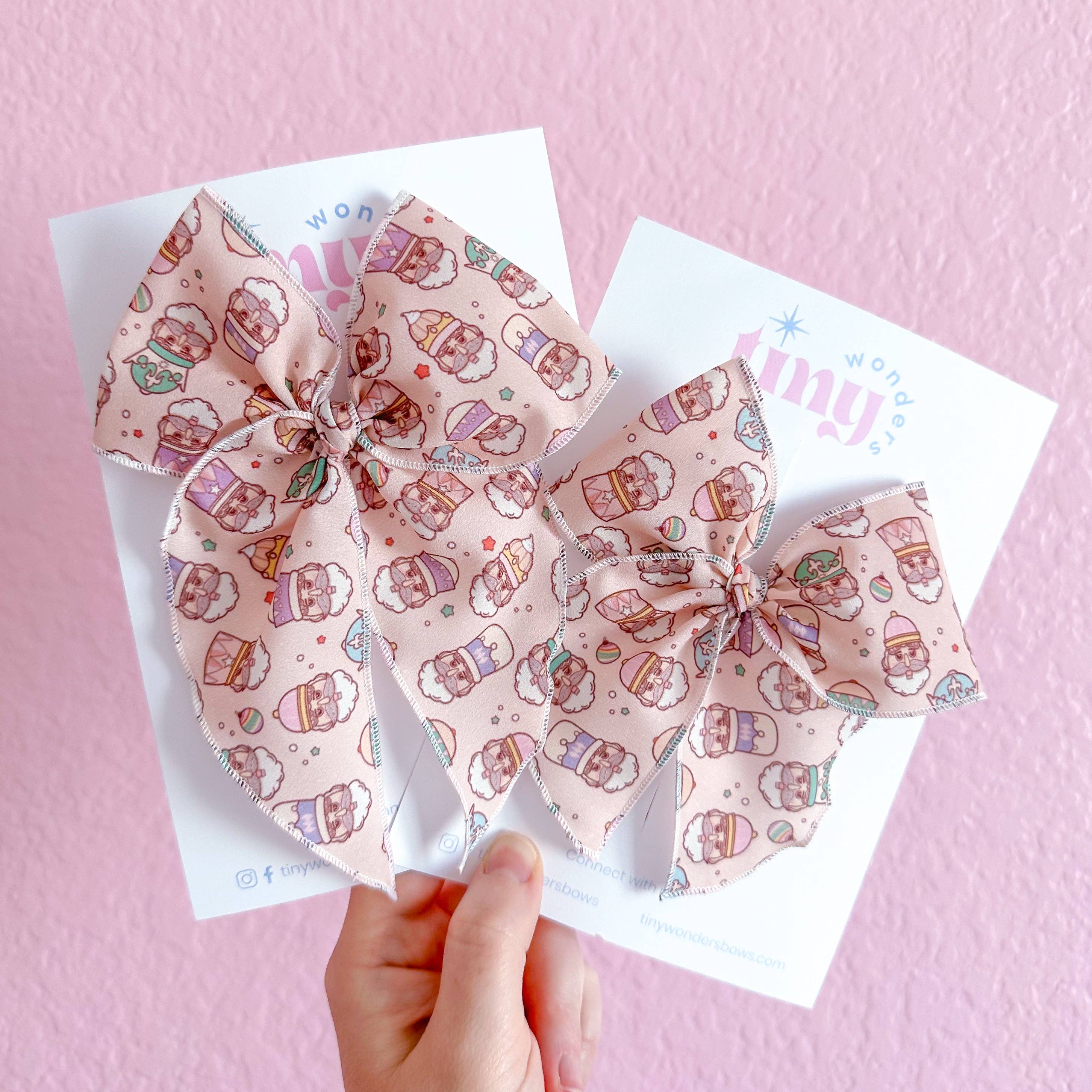 Tiny Wonders Bows - Vente Nœud pour cheveux – enfant - Casse-noisettes, crêpe de Chine2