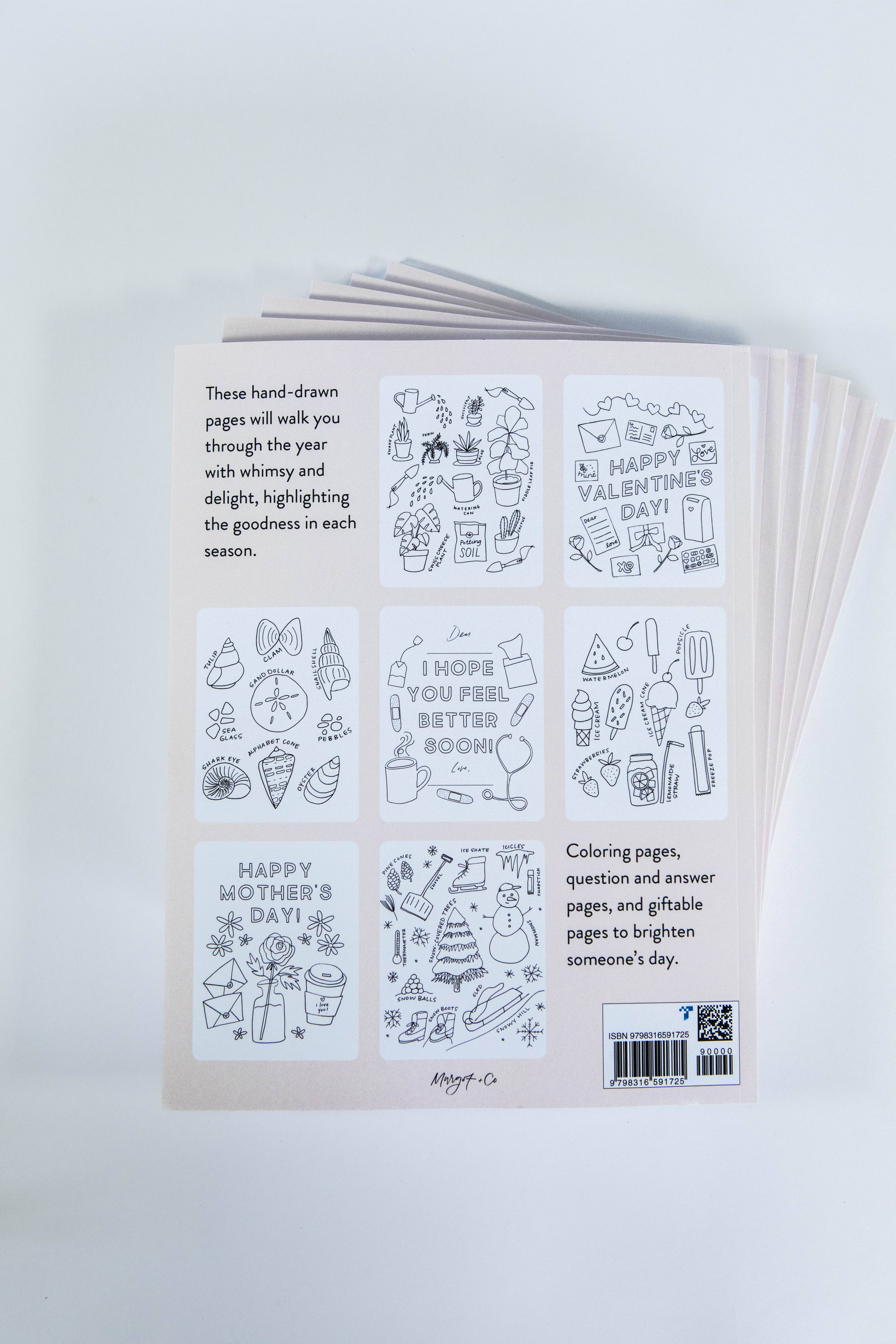 Margot + Co. - Wholesale Coloring & Activity Book - Kids & Baby - Color the Year: Coloring Book4