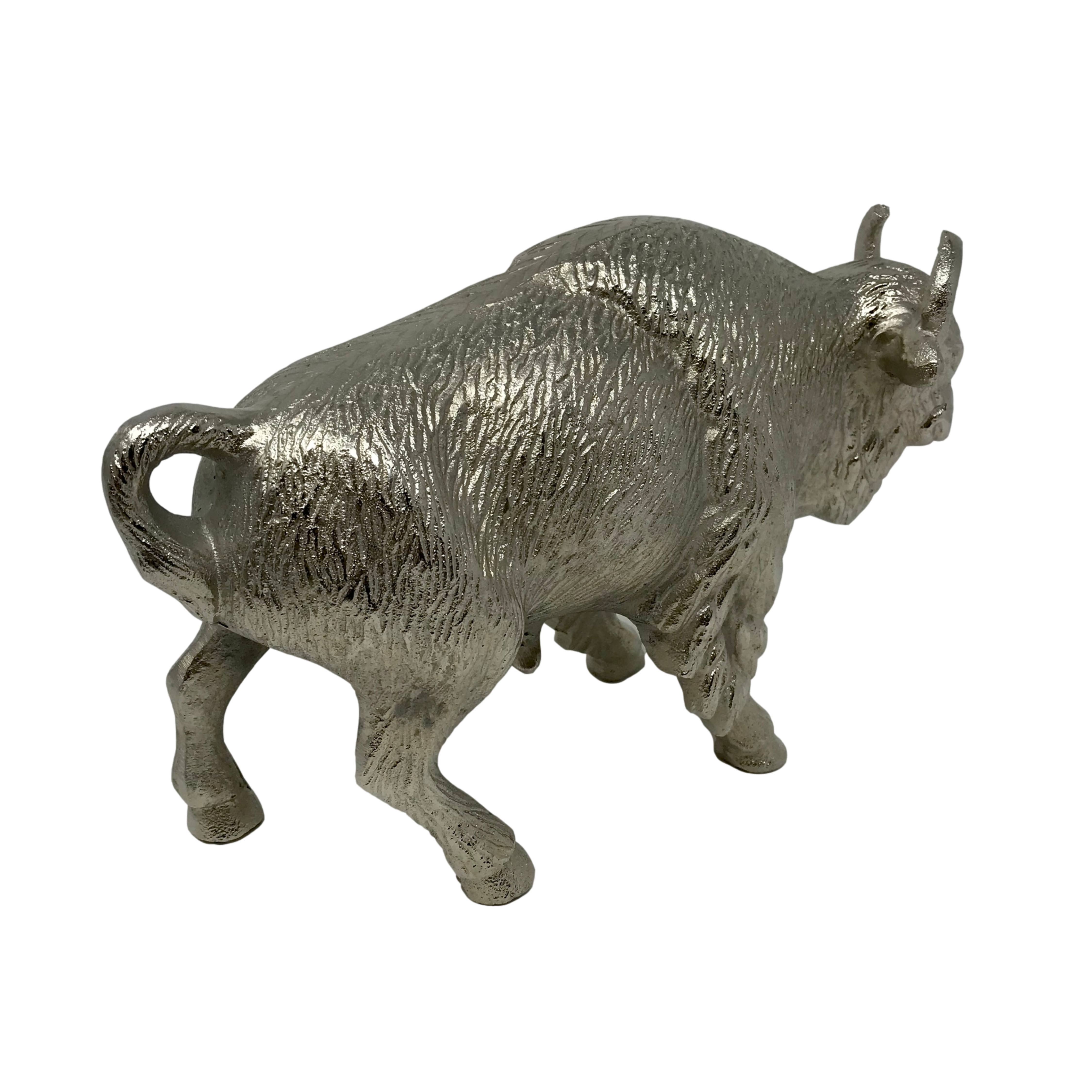 Wilco Home – Großhandel Dekofigur – Tischfigur Buffalo aus Aluminiumguss - erhältlich in 2 Ausführungen4