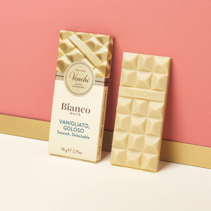 Venchi - Wholesale Chocolate - White Chocolate Bar - Italian Premium Gourmet Chocolate Bars
