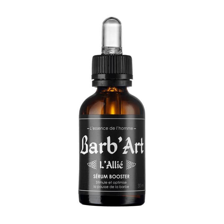 Booster Serum - Cura fortificante della barba - Profumo speziato e legno di sandalo per la vendita all'ingrosso da parte di Barb'Art