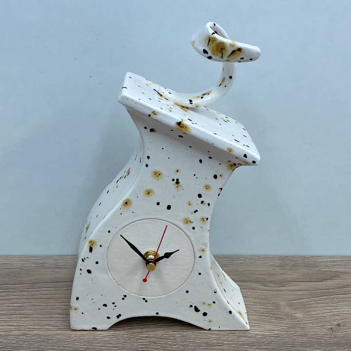 Kaminuhr aus Keramik - Confetti Glaze für den Großhandel von Peter Bowen Art