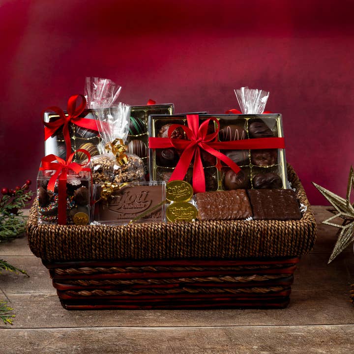 Holiday Gift Basket 100 for wholesale by Enjou Chocolat