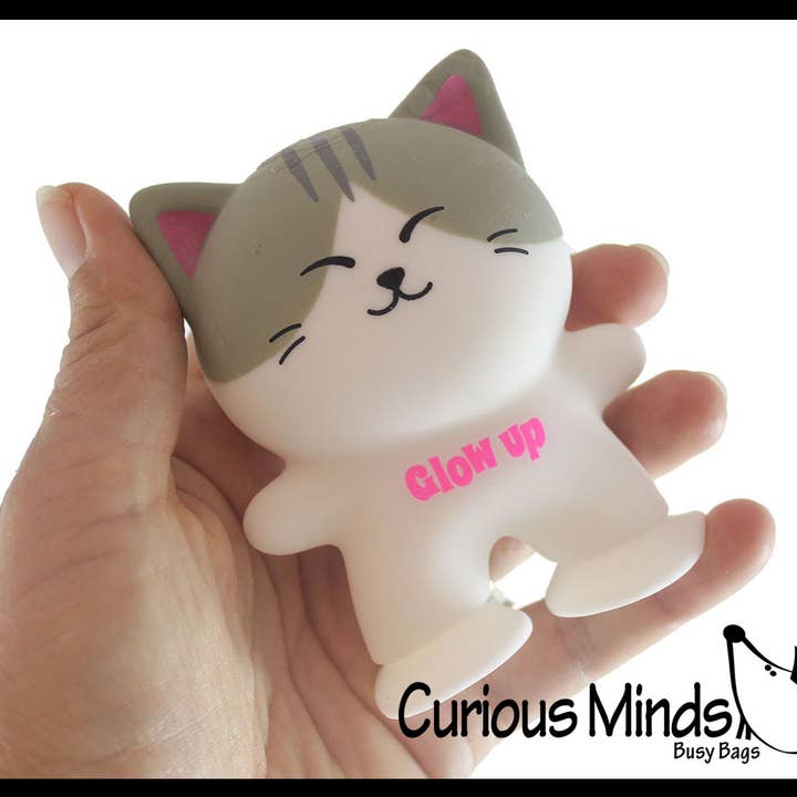 Curious Minds Toys - Wholesale Squishy Toy - Kids & Baby - 1 Stretchy Suction Foot Cat Sand Filled - Kitty Lover Sensor6