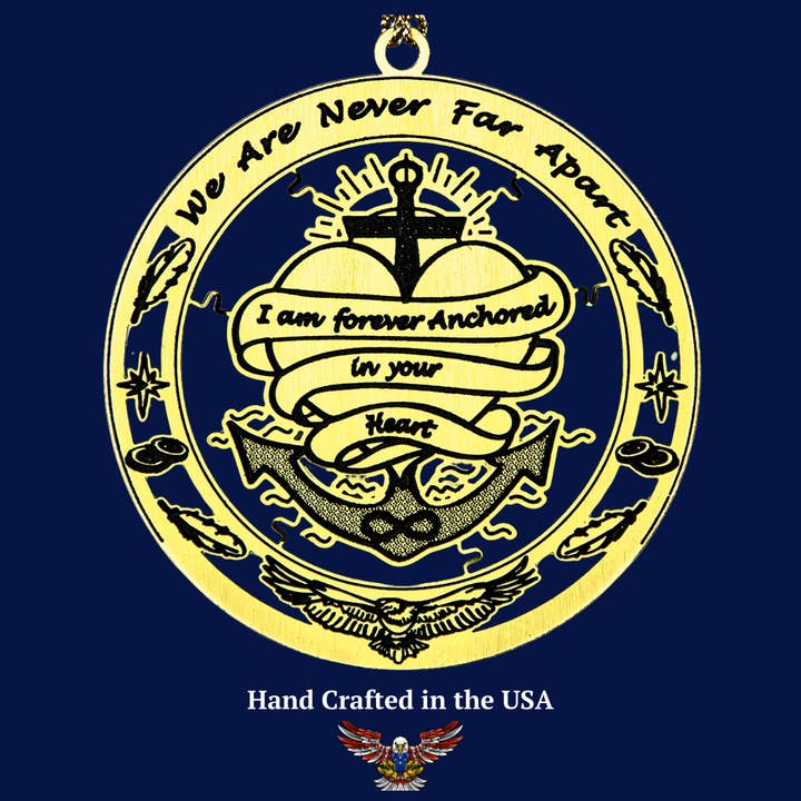 We Are Anchored Ornament & Bookmark Handcrafted in the USA for wholesale by Merry Christmas From Heaven