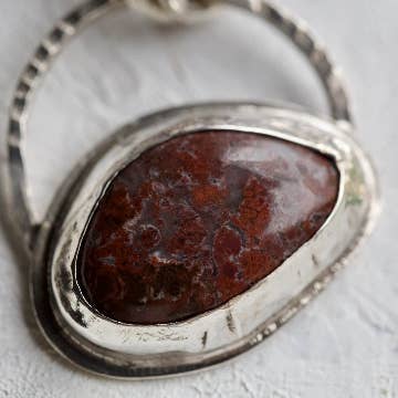 Dunure Jasper pendant,Handmade by myself at Dunure for wholesale by Ravenmoy