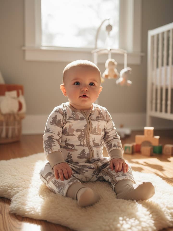 Wilderness multi-printed baby onesie. LR080708 AMY (Copy) for wholesale by Kids Charm Online