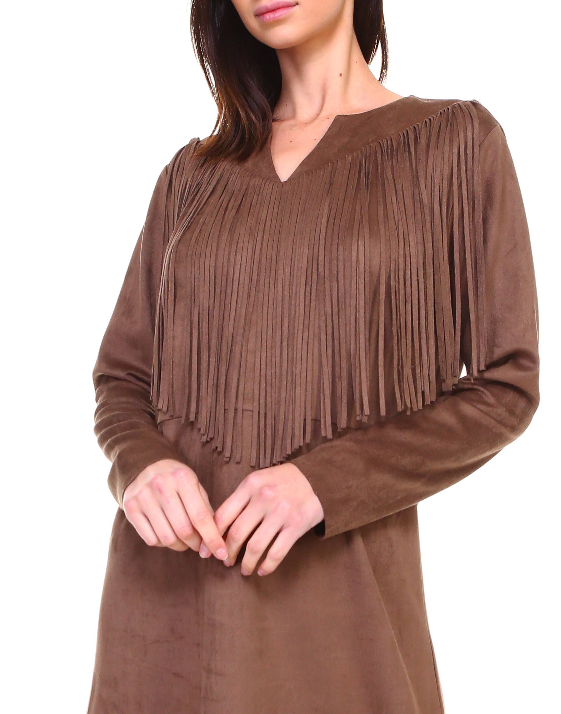 Joh Apparel - Wholesale Dress - Women's - Angie Stretch Suede Tunic Dress7