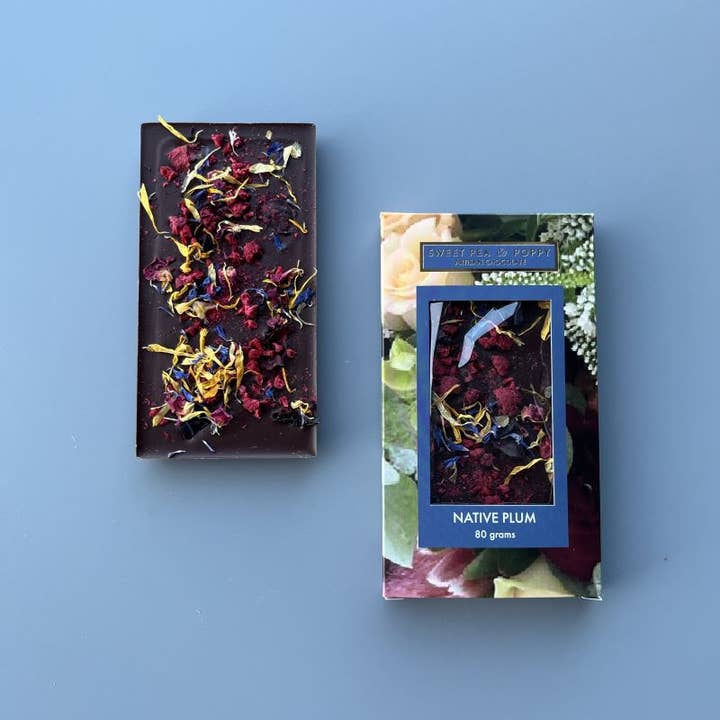 Sweet Pea & Poppy - Wholesale Chocolate - Native Plum Artisan Chocolate Bar1