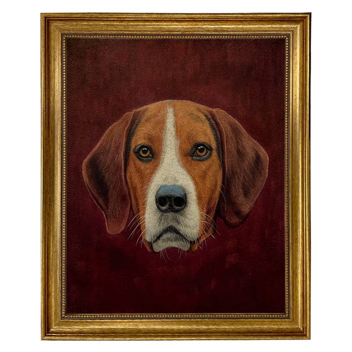 Madison Bay Co. - Historical Home Decor Reproductions - Wholesale Art Print - Fox Hound Vintage Portrait Painting Print on Canvas Wall Art6