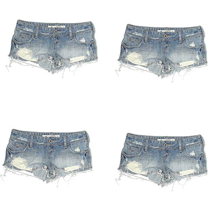 Radyan - Wholesale Shorts - Women's - All Seasons Women's Sexy Low Waist Hem Denim Shorts
