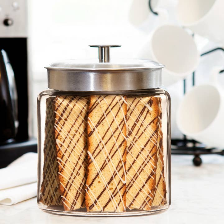 Biscotti Jar - Nickel Lid for wholesale by Giorgio Cookie Company