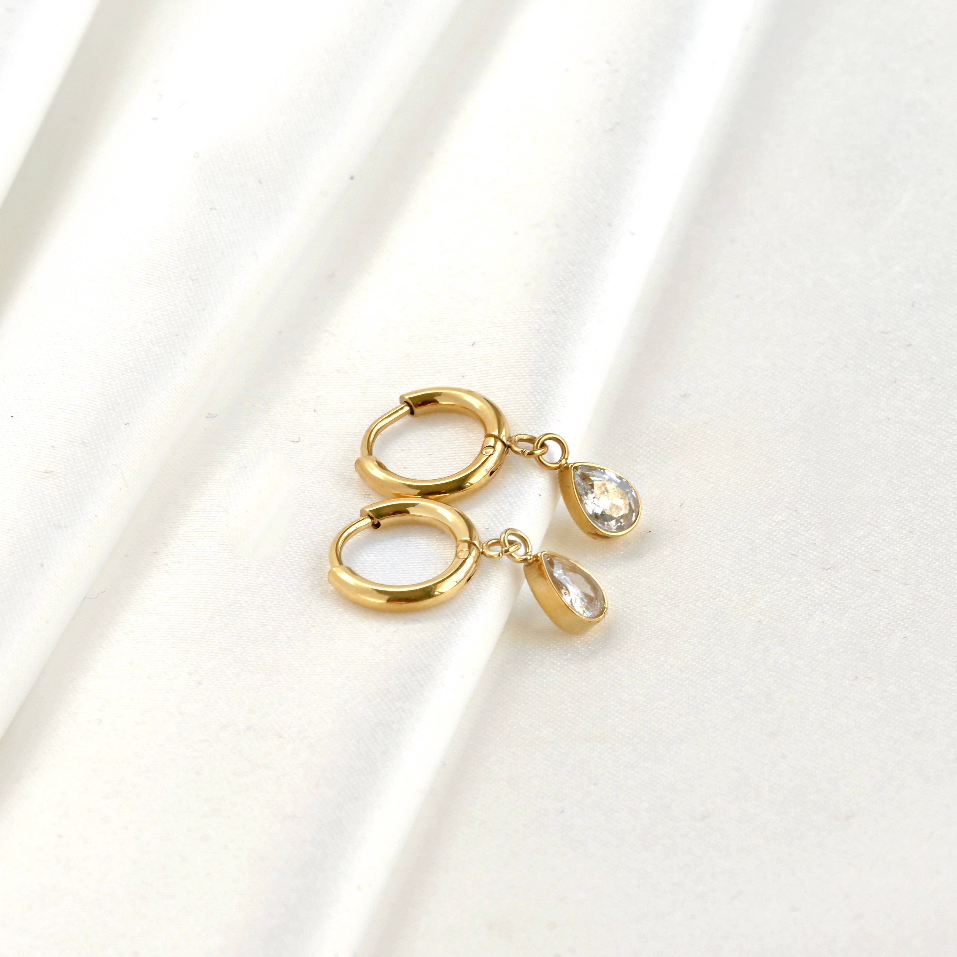 Blueyejewelry – wholesale Hoop-örhängen – Vattentäta diamantringar med diamantberlock - örhängen i ringform11