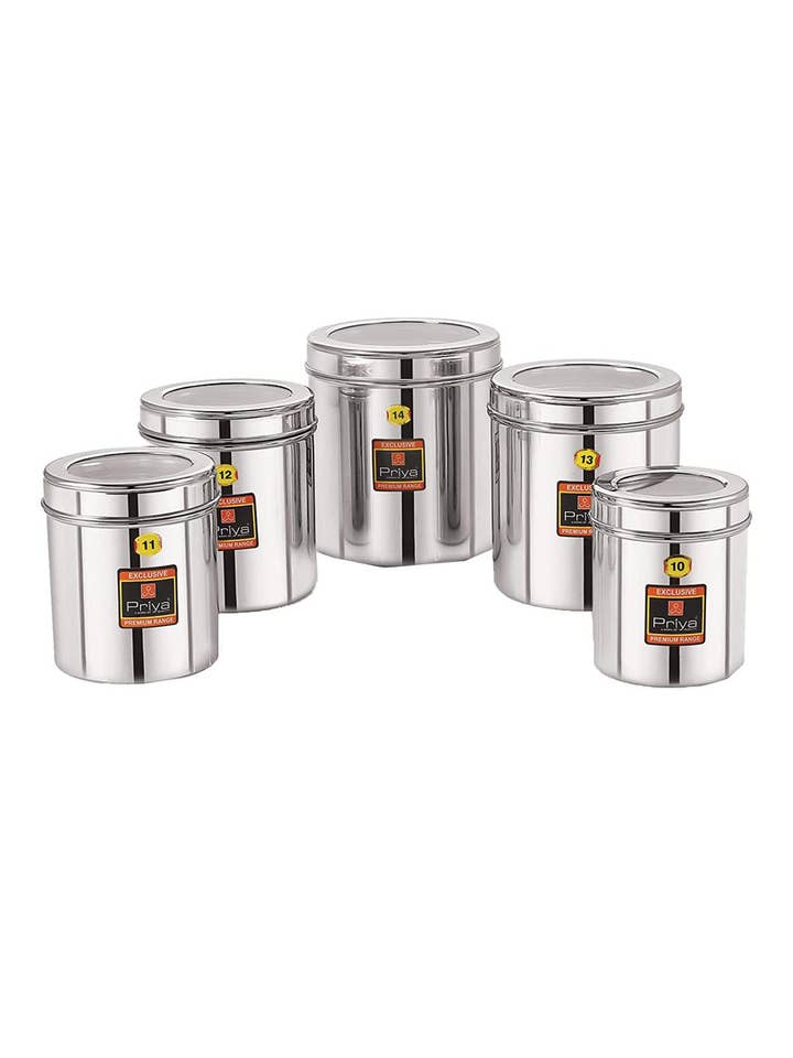 Ubha Dabba Clear Top Set of 5 Sm for wholesale by Ancientveda