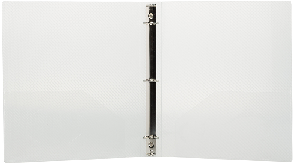JAM PAPER - Wholesale Binder - JAM Plastic 1 inch Binder, Clear 3 Ring Binder, 1/PK1