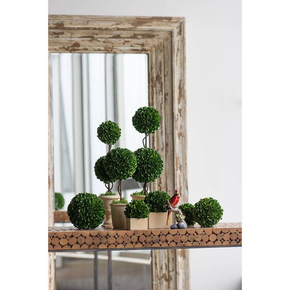 A&B Home Group Inc. - Wholesale Artificial Plant - S/2 6.5" Boxwood Balls Artificial Plant Topiary Orb - Green1