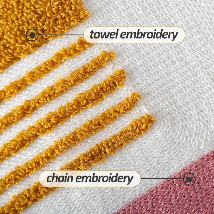 The African Home Goods - Wholesale Throw Pillow Cover - Crewel Embroidery Abstract Decorative Cushion Throw Pillow Covers 18 x 18 # 32