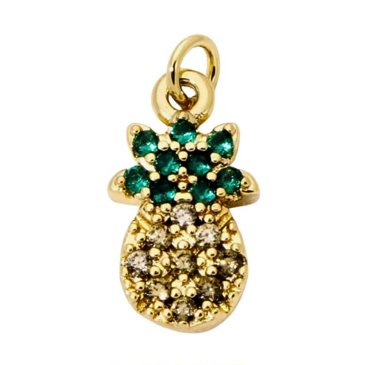 Coco Luna Collection - Wholesale Individual charm/pendant - Pineapple Diamante Pendant | Charms0