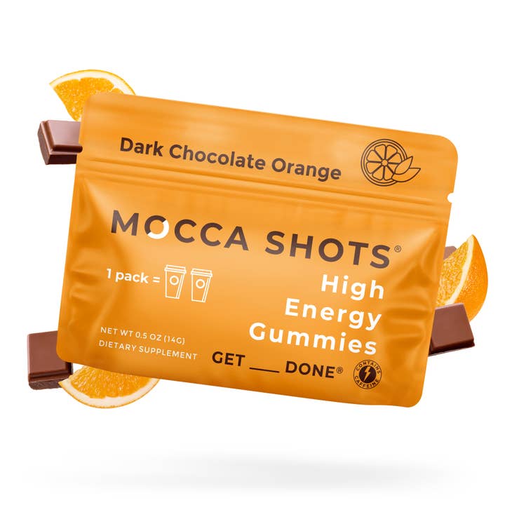 Wholesale Mocca Shots Chocolate Orange Caffeine Gummy