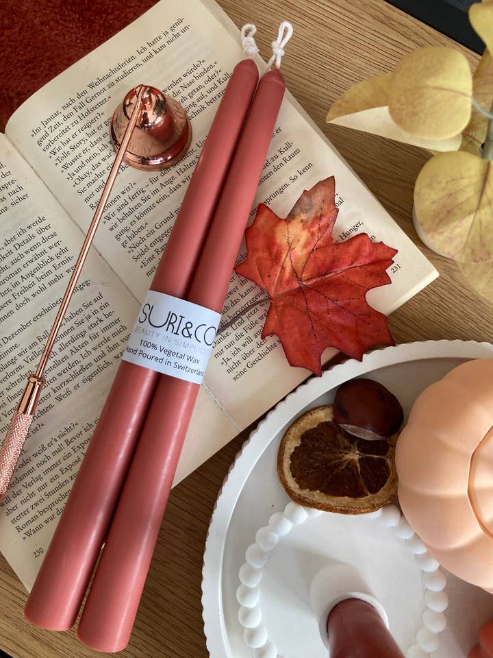 Fall Taper Candle Duo for wholesale by Suri & Co.Ch