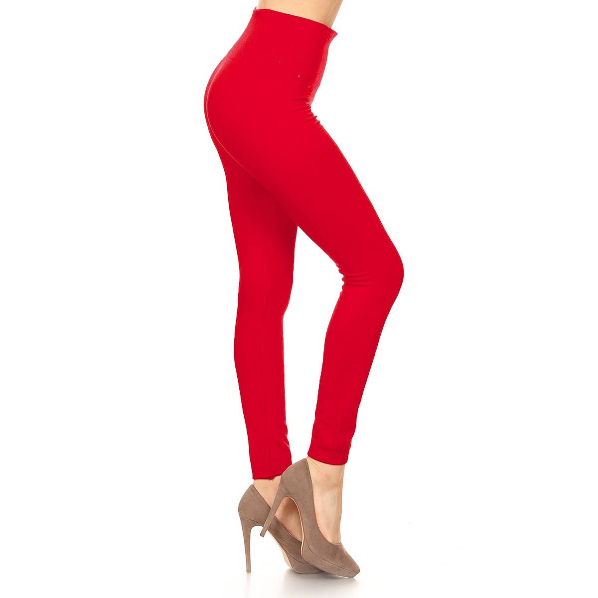 Leggings Depot - Wholesale Leggings - Dames - Legging met fleecevoering met brede tailleband6