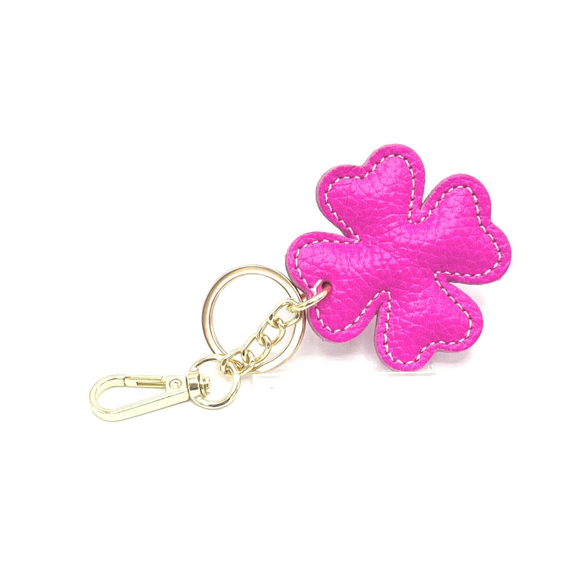 Suie Valentini srl - Vente Porte-clés – femme - Porte-clés en cuir véritable avec feuille porte-bonheur, art. PO0421