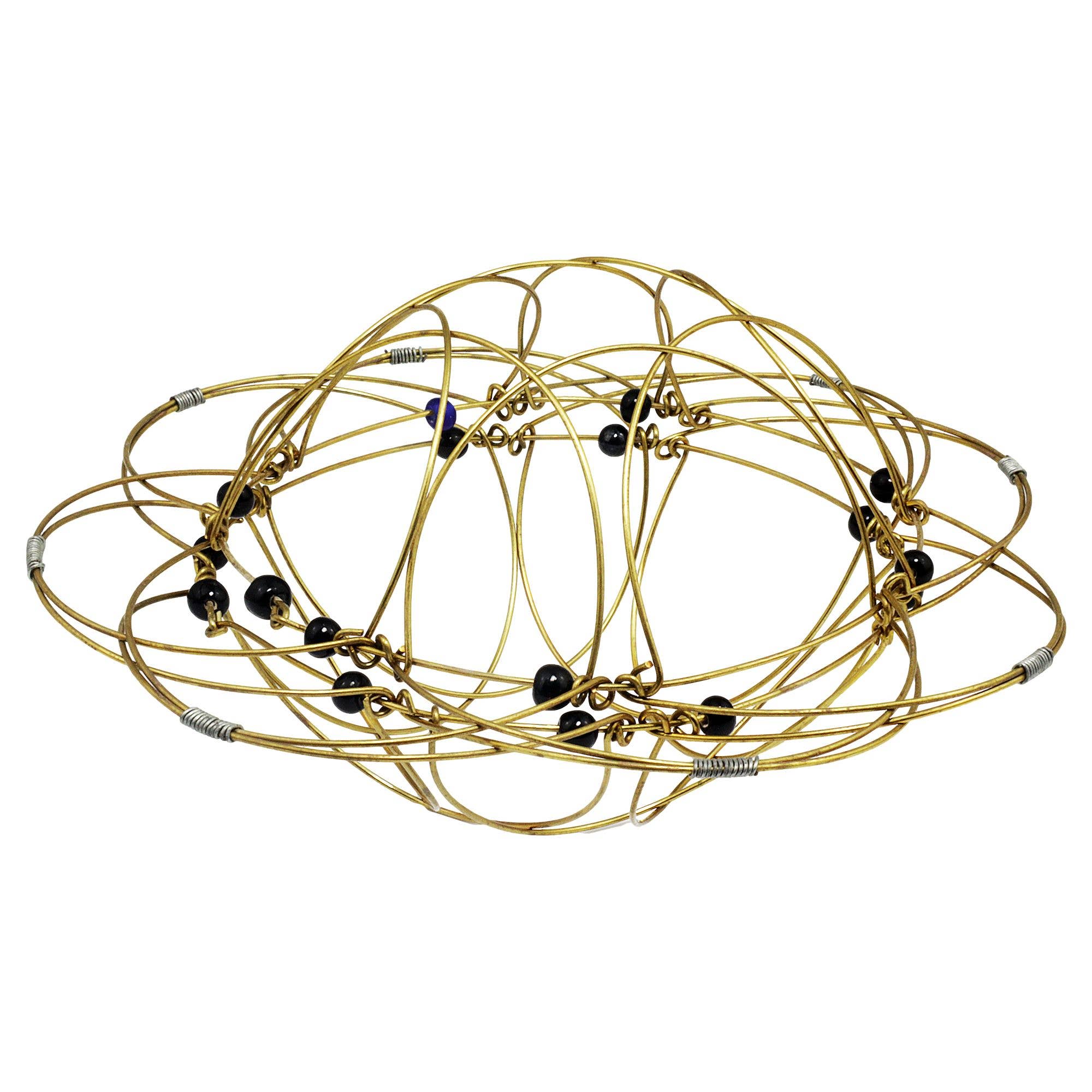 Tribal Trade GmbH - Wholesale Dream Catcher - 4D mandala decorative wire mesh gold black flower of life3
