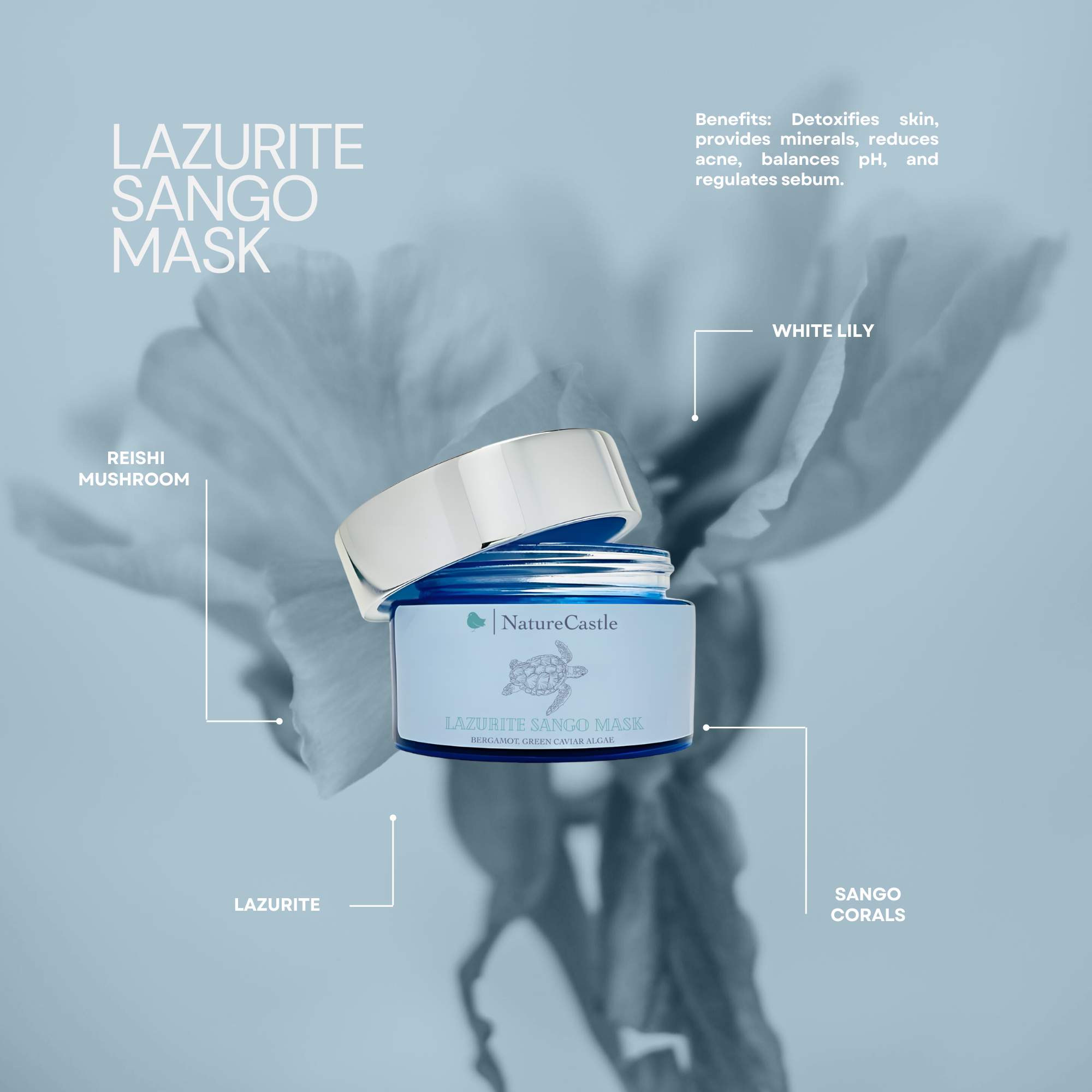 NatureCastle - Wholesale Skincare Face Mask - Lazurite Sango Mask2