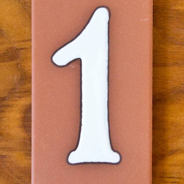 Carly Quinn Designs - Wholesale Outdoor Sign - Terra Cotta Plain Individual 3x6 House Number Tiles1