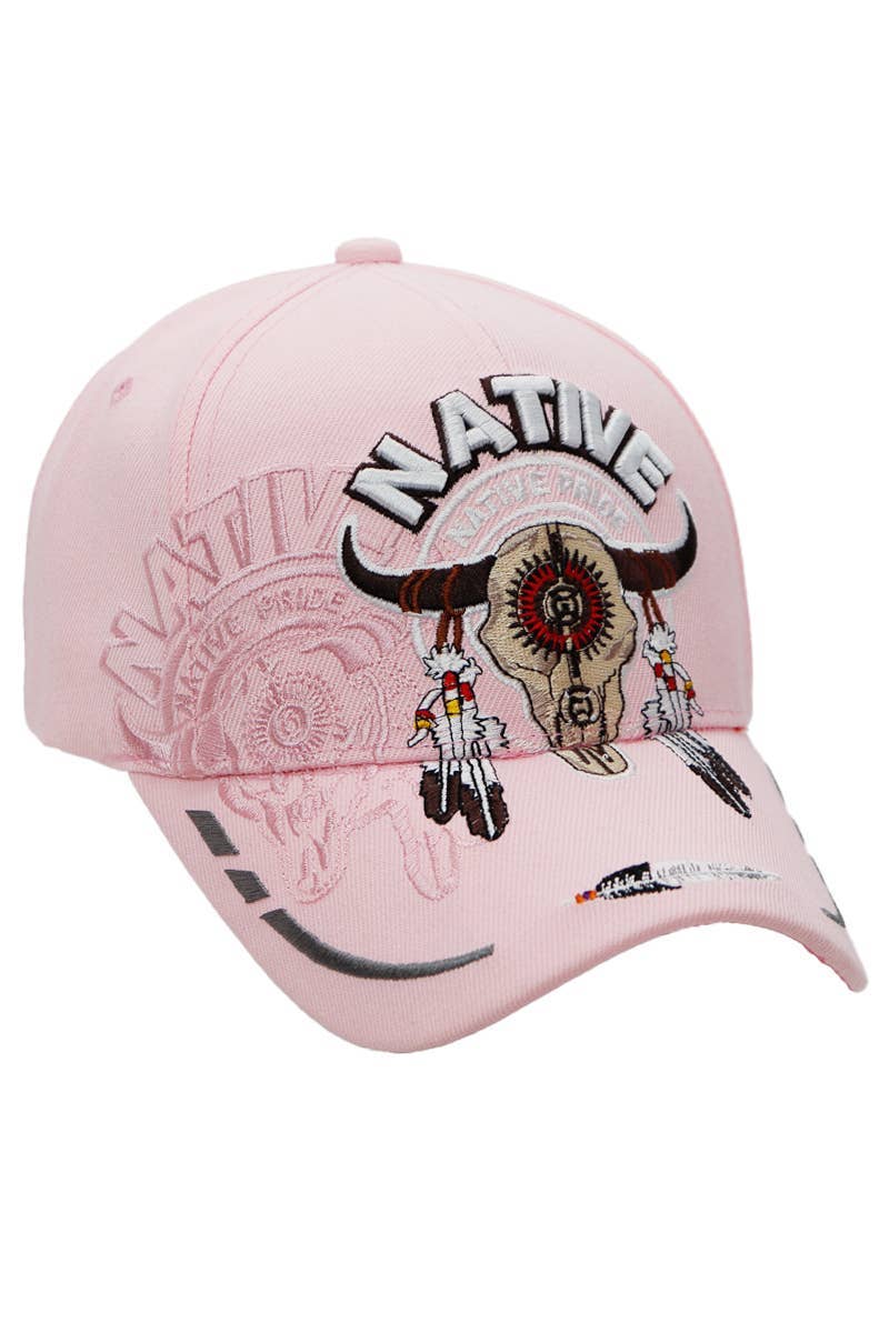Cap Zone - Wholesale Baseball Cap - Unisex - Native Pride Tribal Longhorn Bull Baseball Cap12