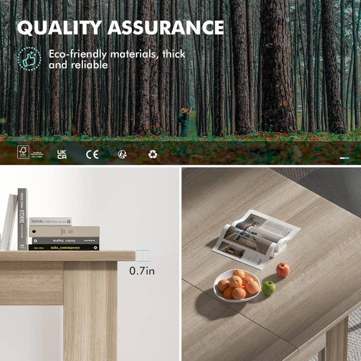 Oak Extendable Dining Table For Living Room And Kitchen for wholesale on Faire6