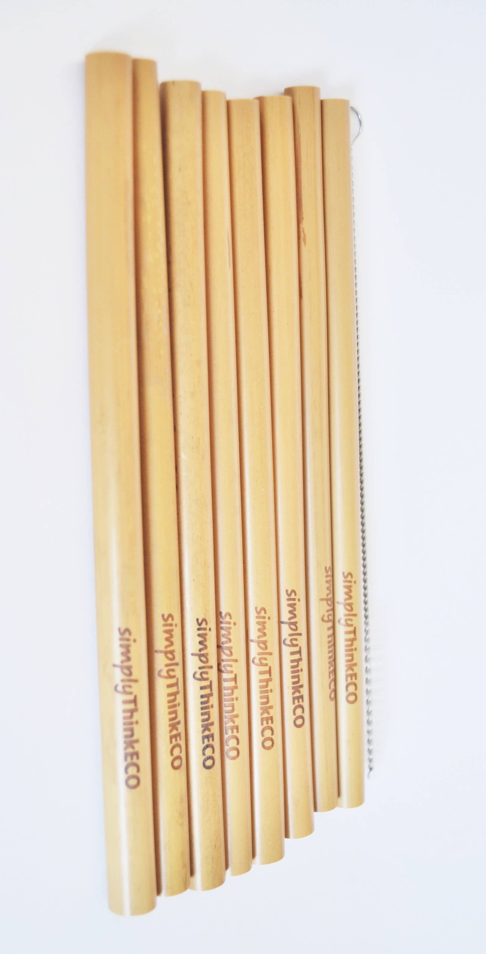 simplyThinkECO - Vente Paille - PAILLES EN BAMBOU - PAQUET DE 8 | Bambou naturel1