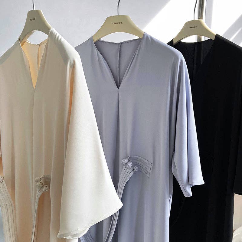 Marayn - Vente Robe – femme - 2025 NOUVELLE Robe Noeud Élégante Moderne Chic Touche Chinoise79