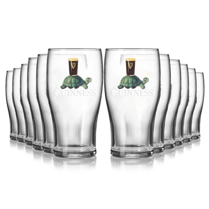 Pack de 12 verres à pinte Guinness Gilroy Tortue pour la vente par James Trading Group INC
