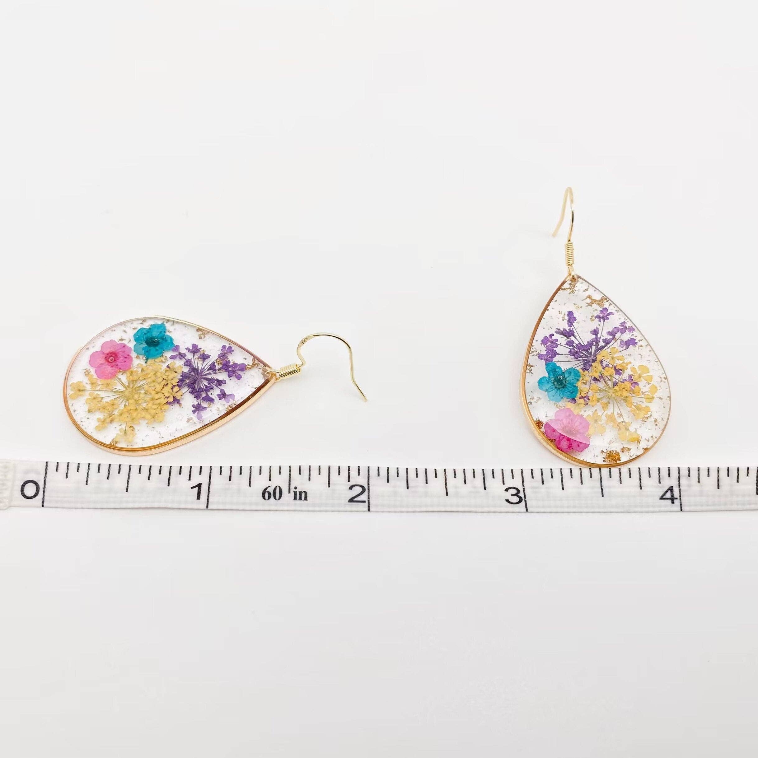 Mio Queena - Wholesale Dangle Earrings - Drop-shaped Natural Dried Flower Earrings - PDF4