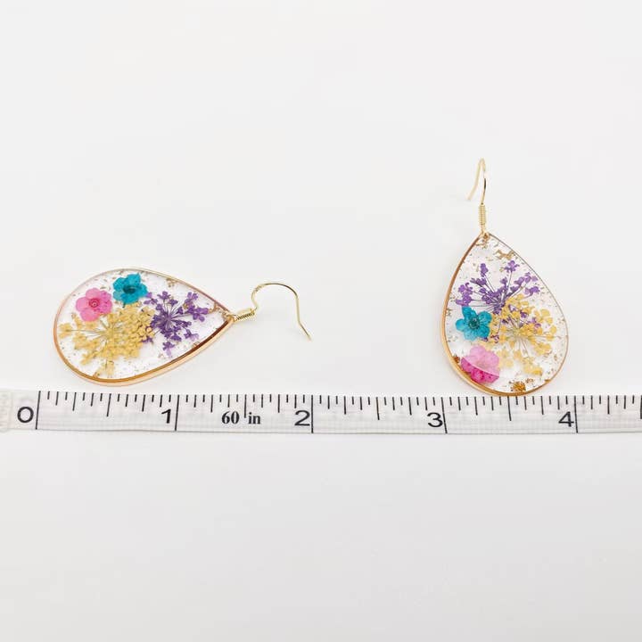 Mio Queena - Wholesale Dangle Earrings - Drop-shaped Natural Dried Flower Earrings - PDF4