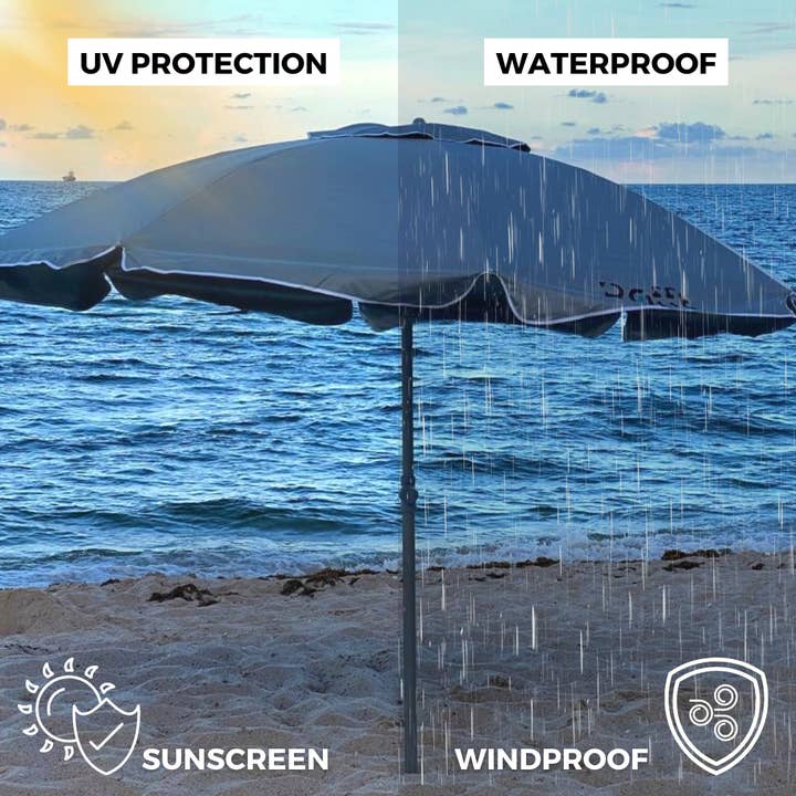 ROFFT USA LLC - Wholesale Beach Umbrellas - ROFFT 6.5 Ft Beach Umbrella heavy duty Steel and Aluminum Po37