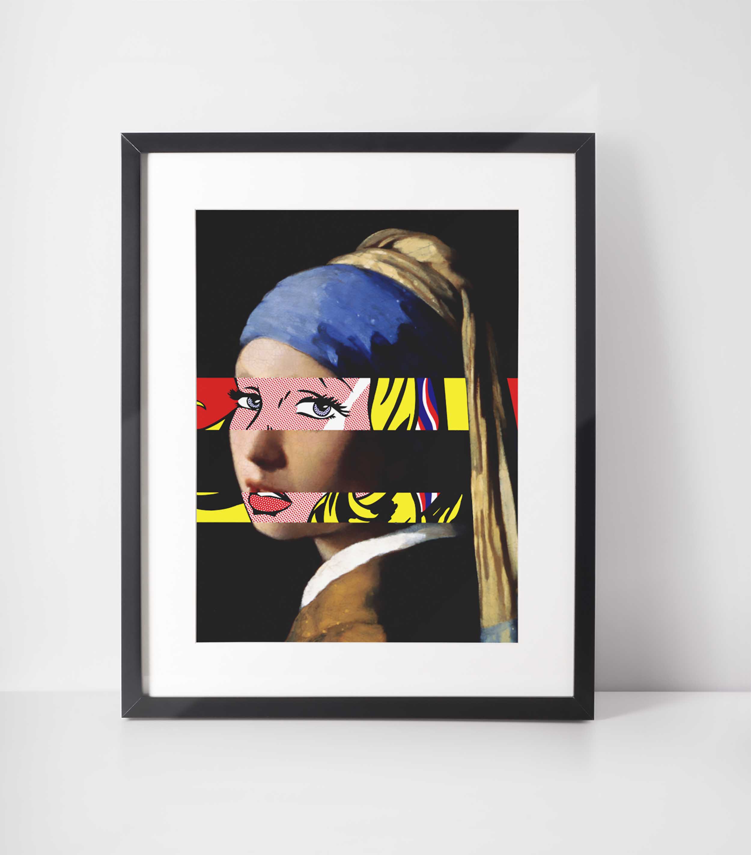 Luigi Tarini Graphic Artist - Wholesale Poster - Mashup Vermeer's Girl with a Pearl Earring & Roy3