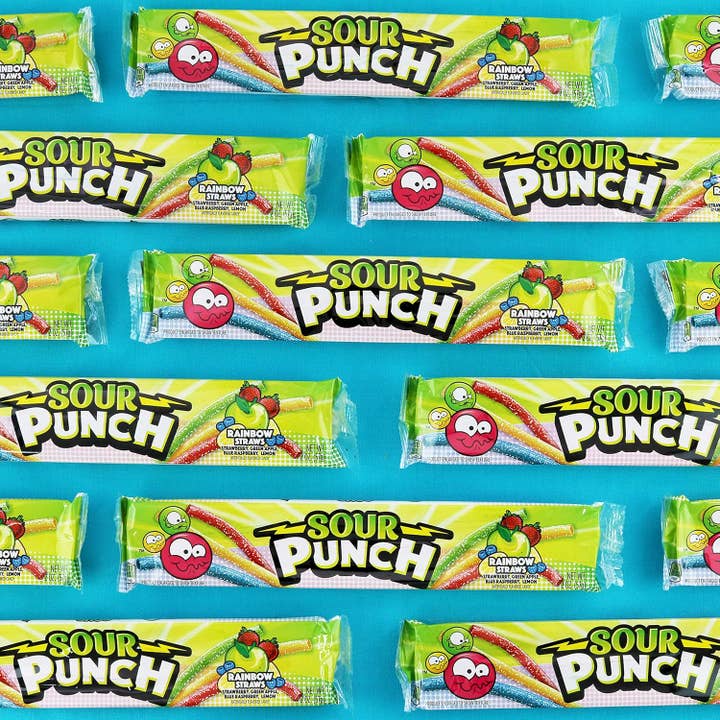 Horizon Top Market - Wholesale Gummy - Sour Punch Rainbow Sour Straws, 4.5 OZ x 245