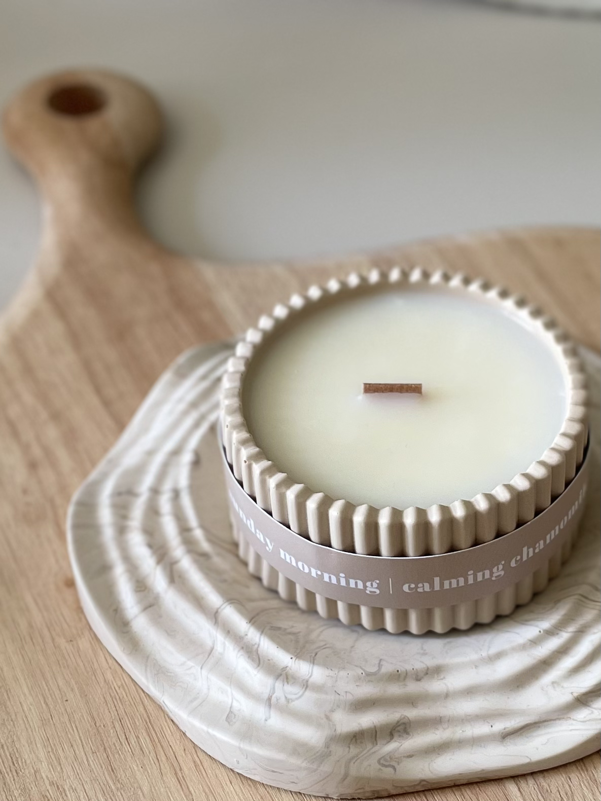 The Wax Leaf Candle Co - Wholesale Jar/Filled Candle - Luxury Chamomile Scented Soy Wax Candle / Scandi Inspired7