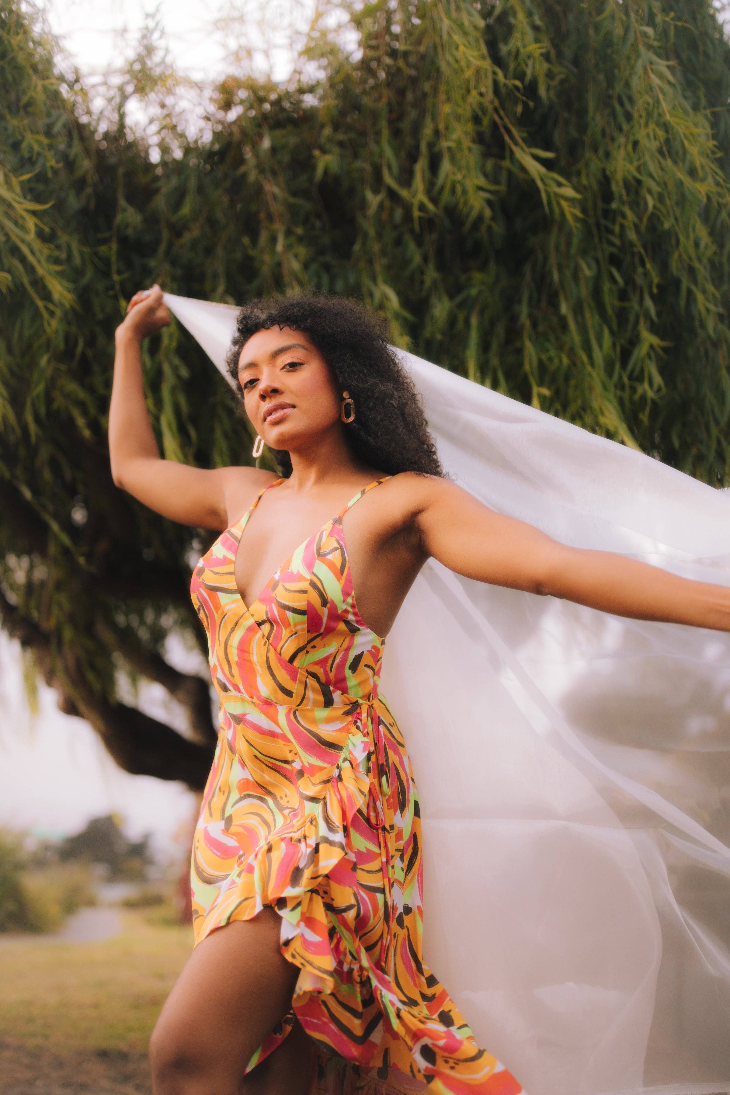 Mixed by Nasrin – Großhandel Kleid – Damen – Midikleid Bananenboot