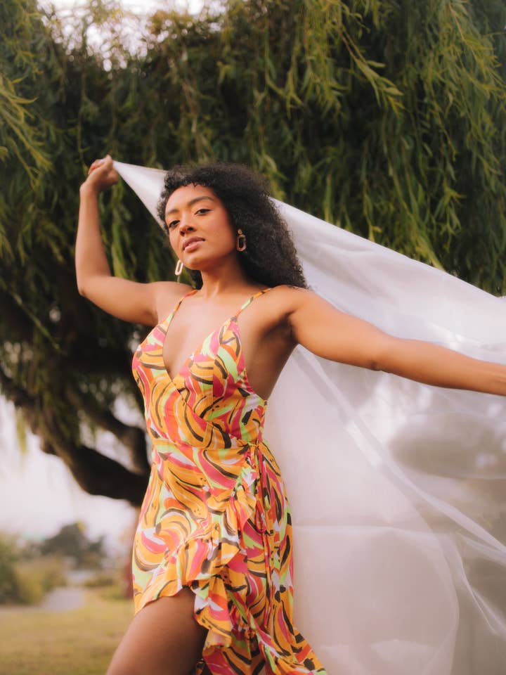 Banana Boat Midi-jurk voor wholesale door Mixed by Nasrin