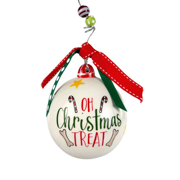 Oh Christmas Treat Dog Ornament for wholesale by Glory Haus
